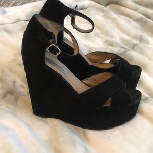 Steve Madden black wedges size 7